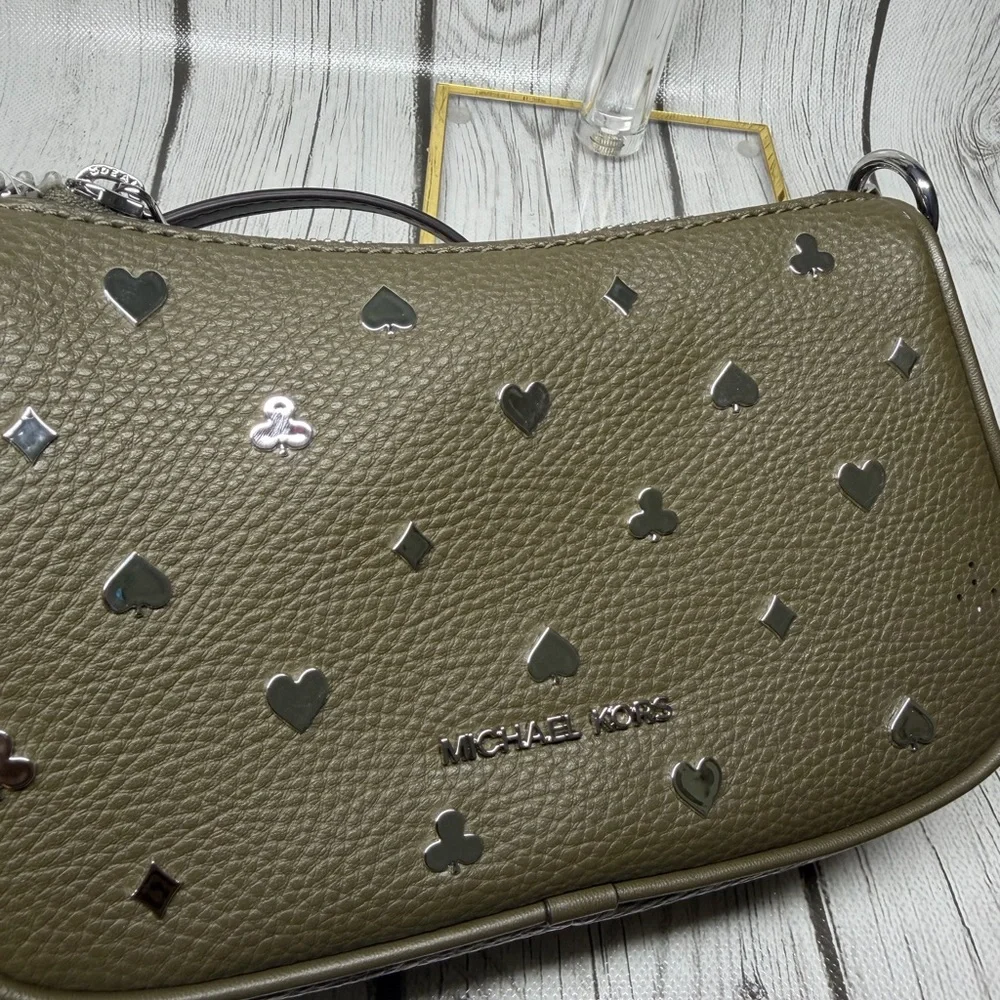 BRAND NEW Michael Kors Carmela Small Embellished Convertible Crossbody Bag